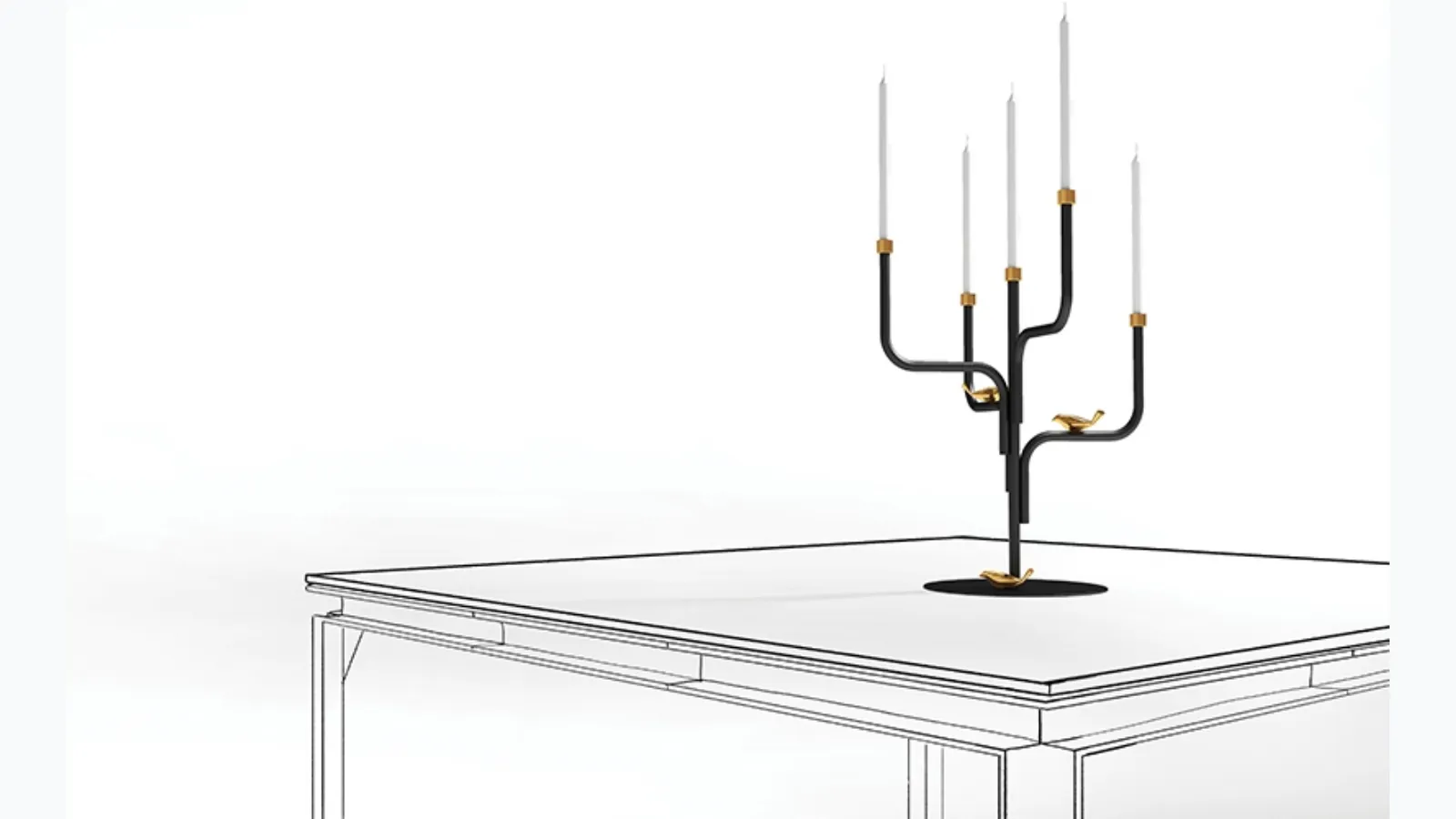 Candelabro Bird Watch Candle di Minotti Italia