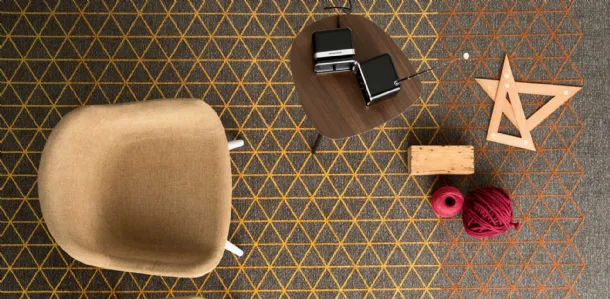 Tappeto Apotema ispirato agli origami giapponesi di Calligaris