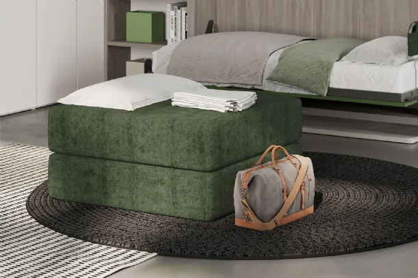 Pouf letto Inmotion in tessuto di Clever