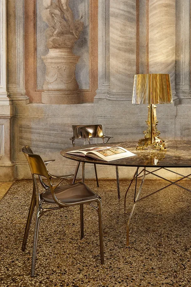 Lampada da tavolo Bourgie Metal Gold di Kartell