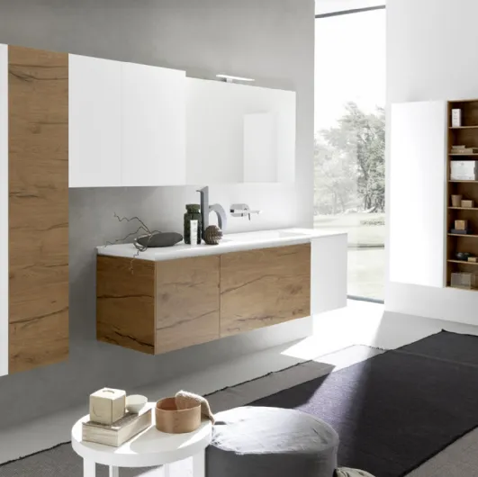 Mobile da Bagno sospeso in melaminico e laccato Lime 2|0 Comp 203 di Azzurra