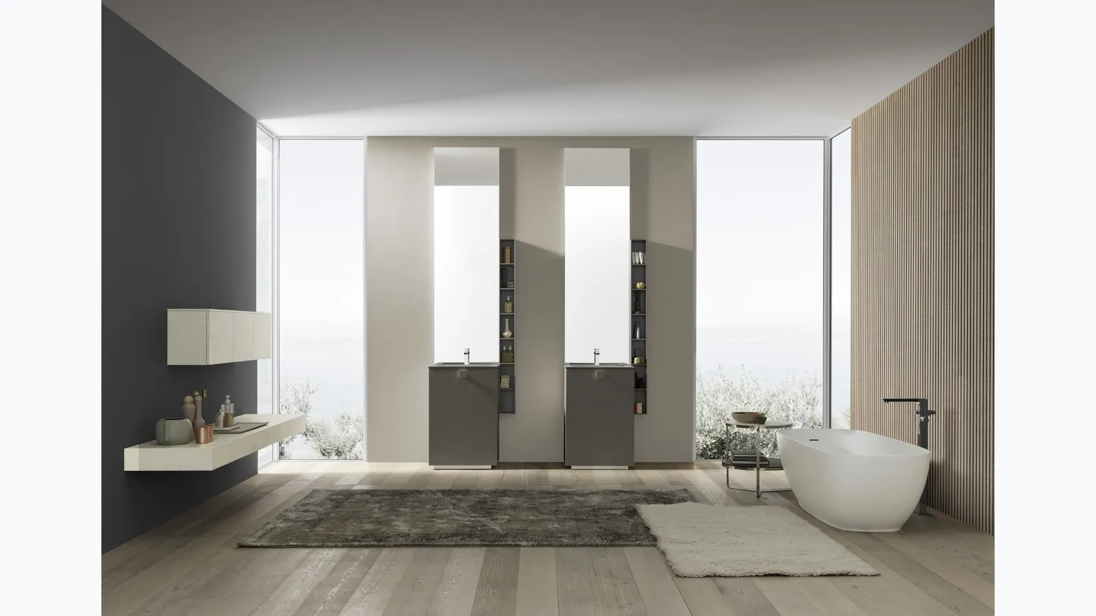 Mobile Bagno da appoggio M System C005 in ecomalta di Baxar