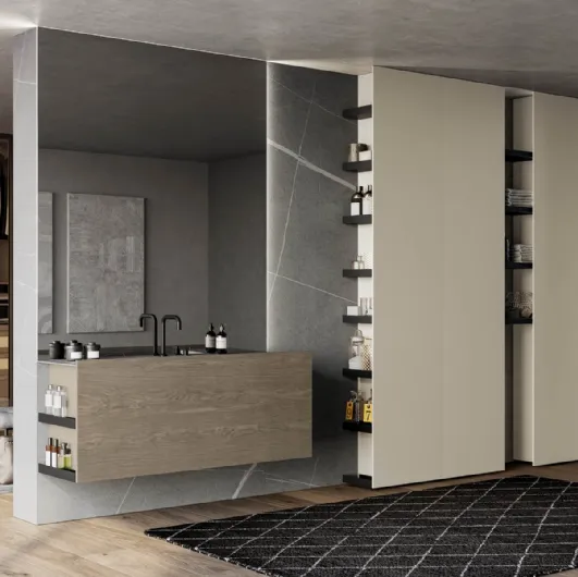 Mobile da Bagno sospeso in essenza rovere cenere Sail 03 di Birex