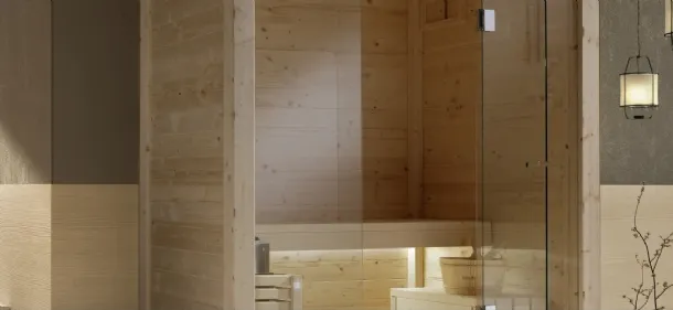 Sauna Tao in legno di Abete di Megius