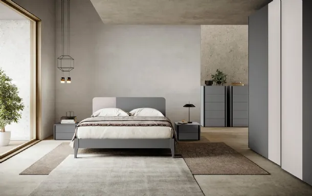 Letto con testiera Golf Sector Grigio di Colombini Casa