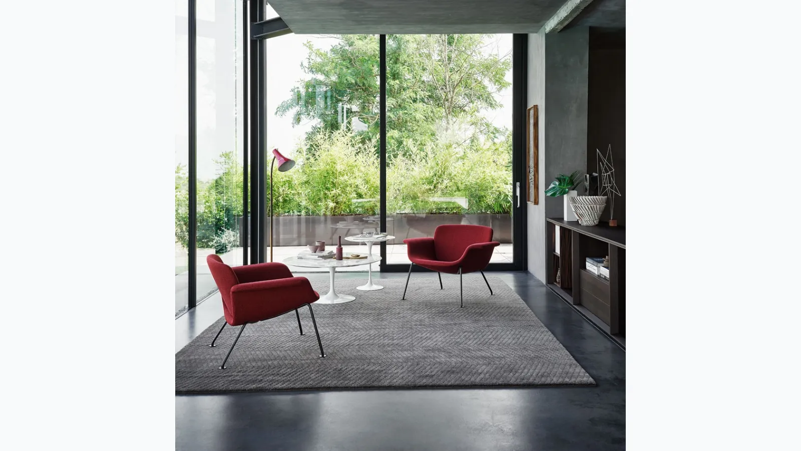 Poltroncine in tessuto Rosso KN Collection by Knoll KN04 di Knoll