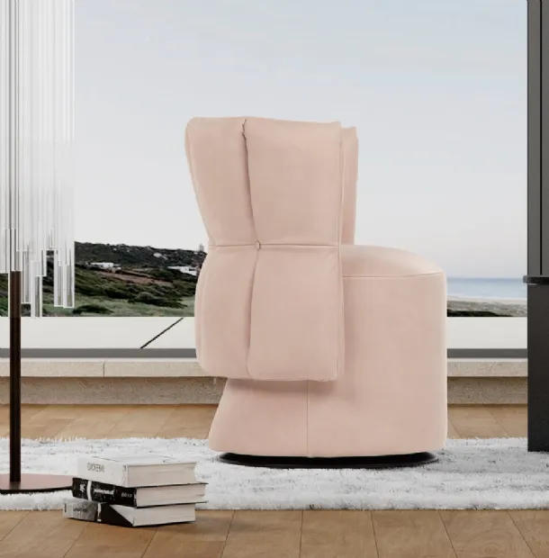 Poltroncina di design in pelle Madame G di Calia