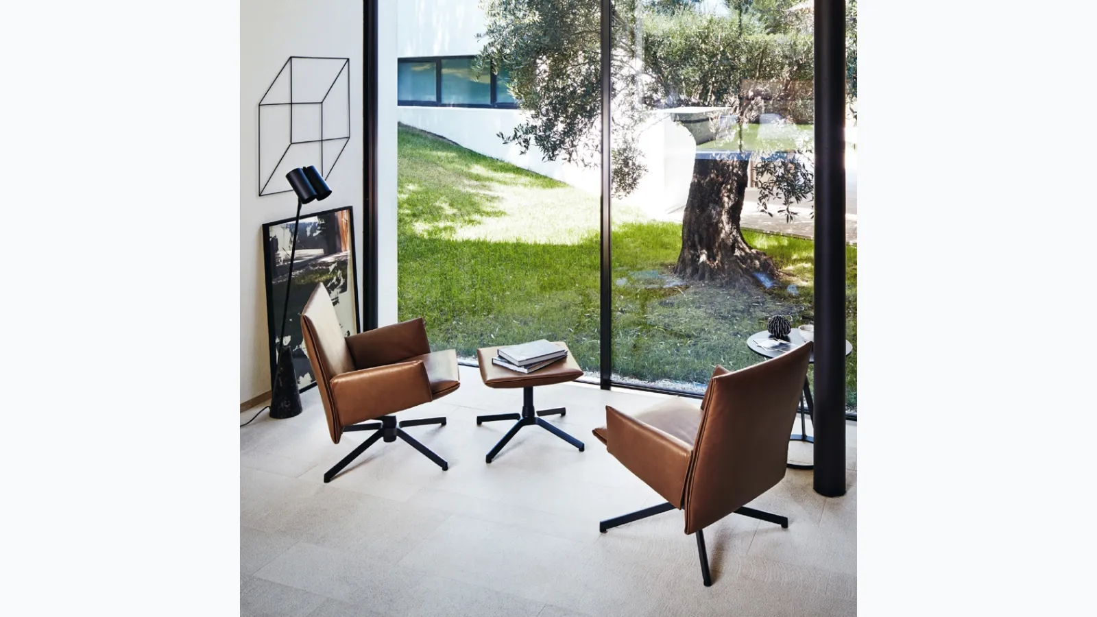 Poltroncina in pelle Pilot Chair di Knoll