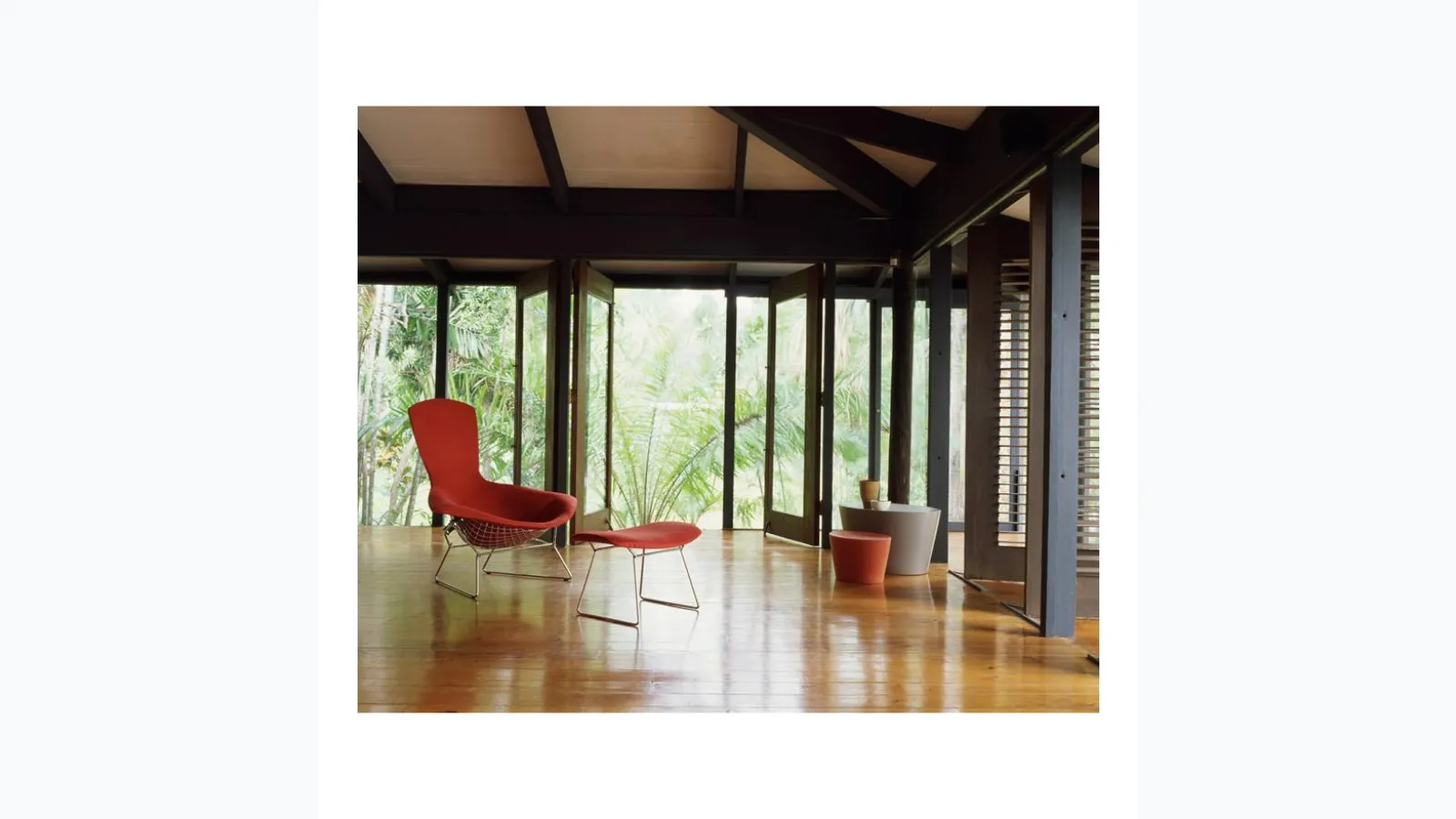 Poltrona Bertoia High Back Chair and Ottoman di Knoll