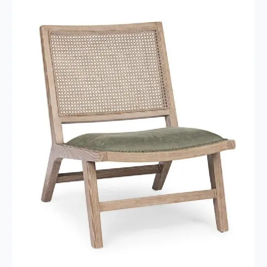 Poltroncina in legno e rattan Cortilia di Bizzotto