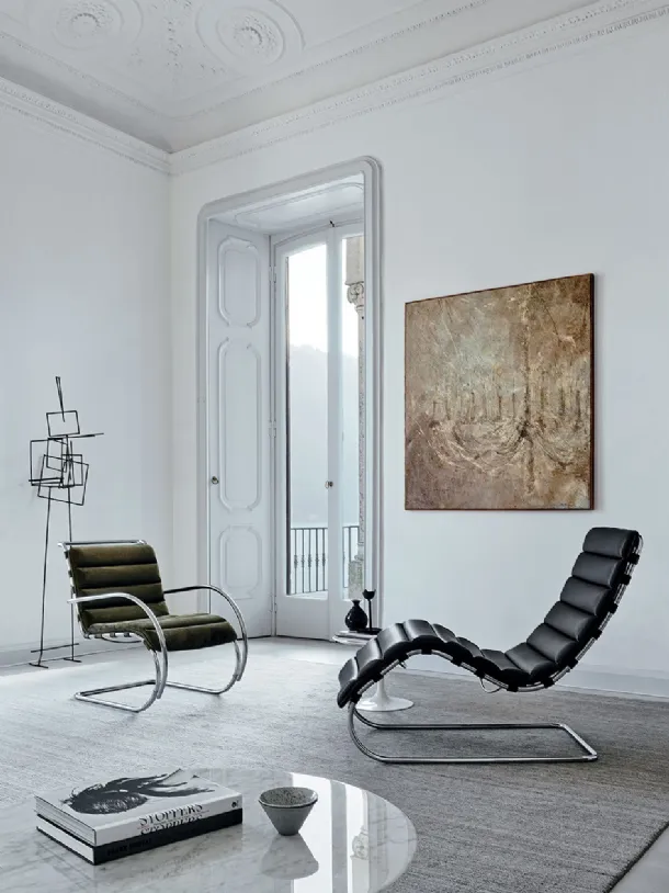 Poltroncine MR Lounge Collection in pelle e metallo di Knoll