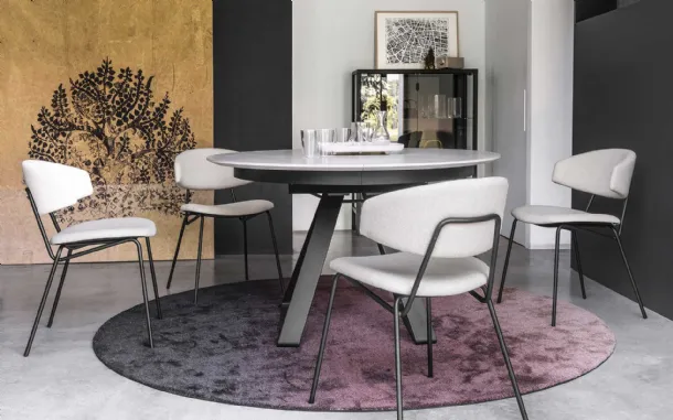 Sedia in tessuto con struttura in metallo Sophia di Calligaris