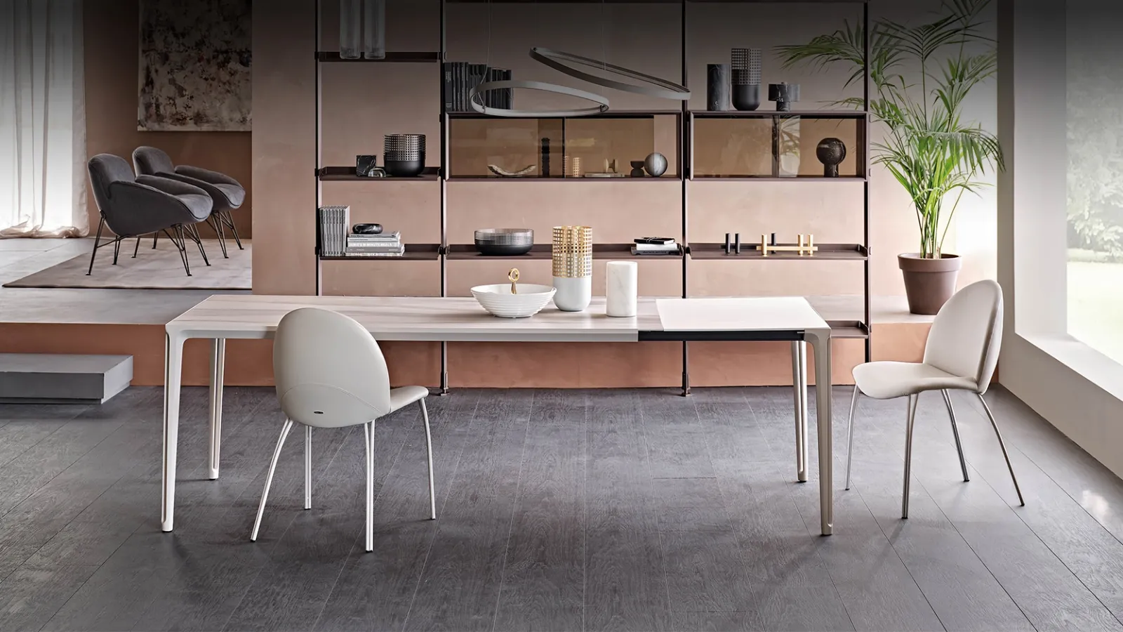 Tavolo allungabile con piano in ceramica Boulevard Keramik Drive di Cattelan Italia