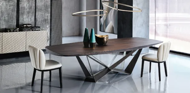 Tavolo in legno Skorpio Wood di Cattelan Italia