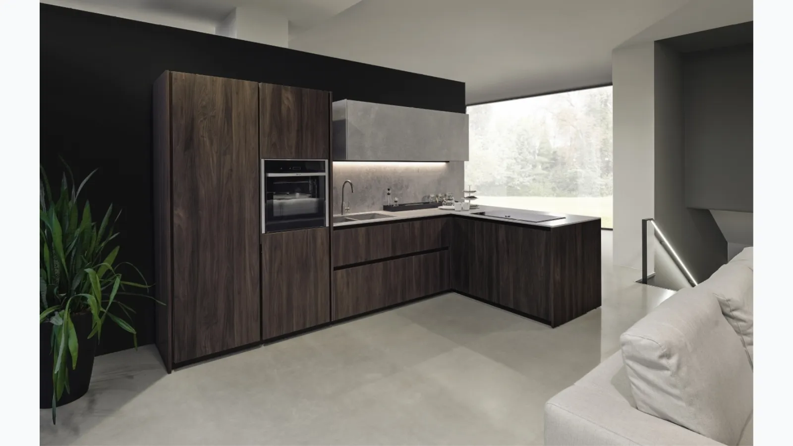 Cucina Design con penisola Arka 01 di Maistri