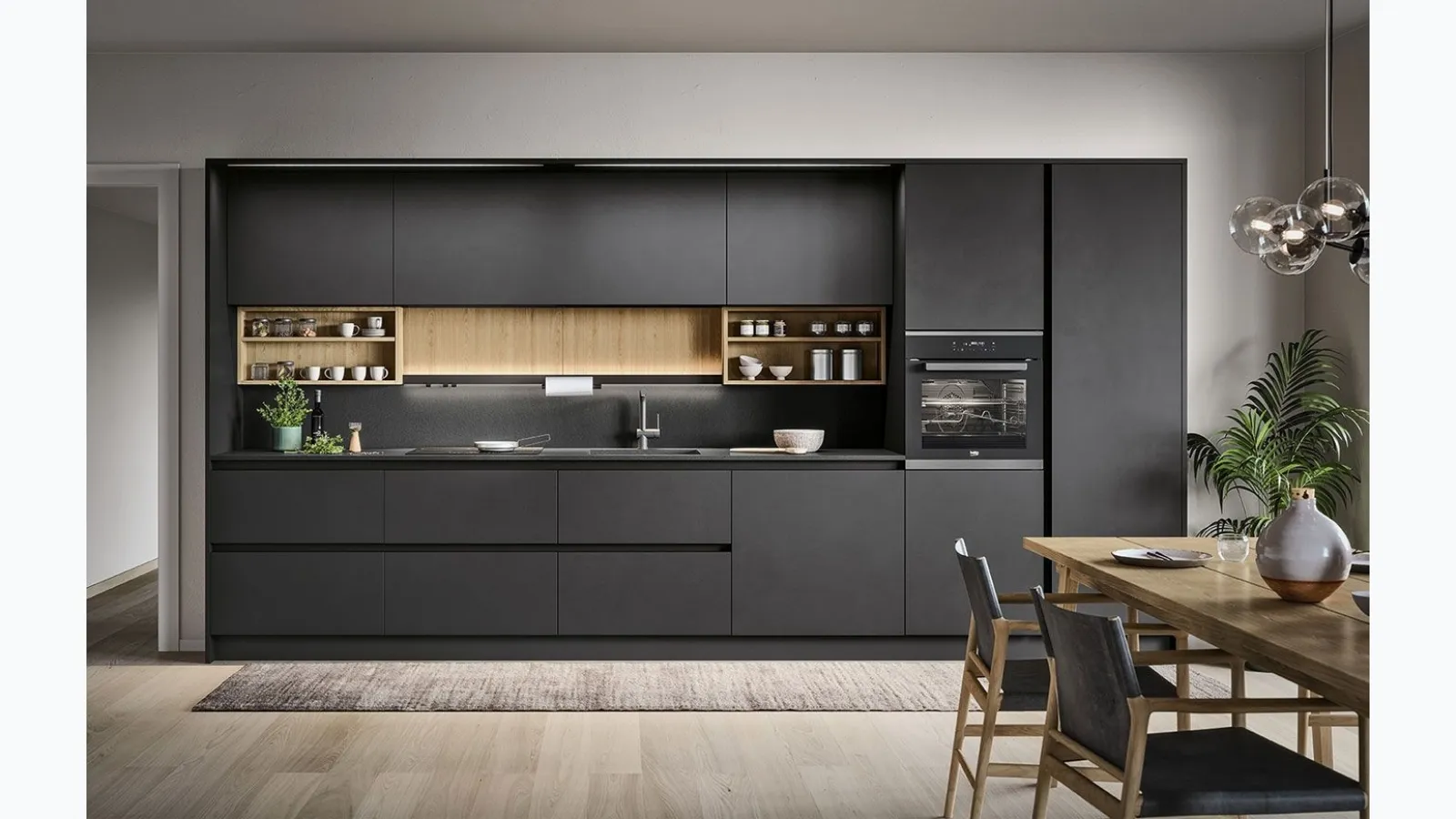 Cucina Moderna lineare Colibrì Gola 01 di Forma Cucine