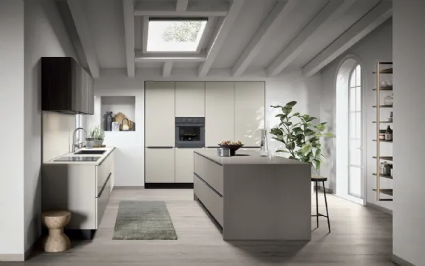 Cucina Moderna con isola Colibrì Maniglia Intra 03 di Forma Cucine