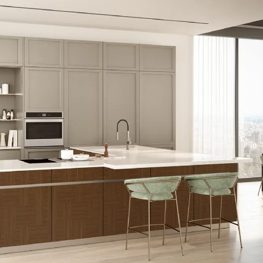 Cucina Moderna con penisola Convivio di Veneta Cucine