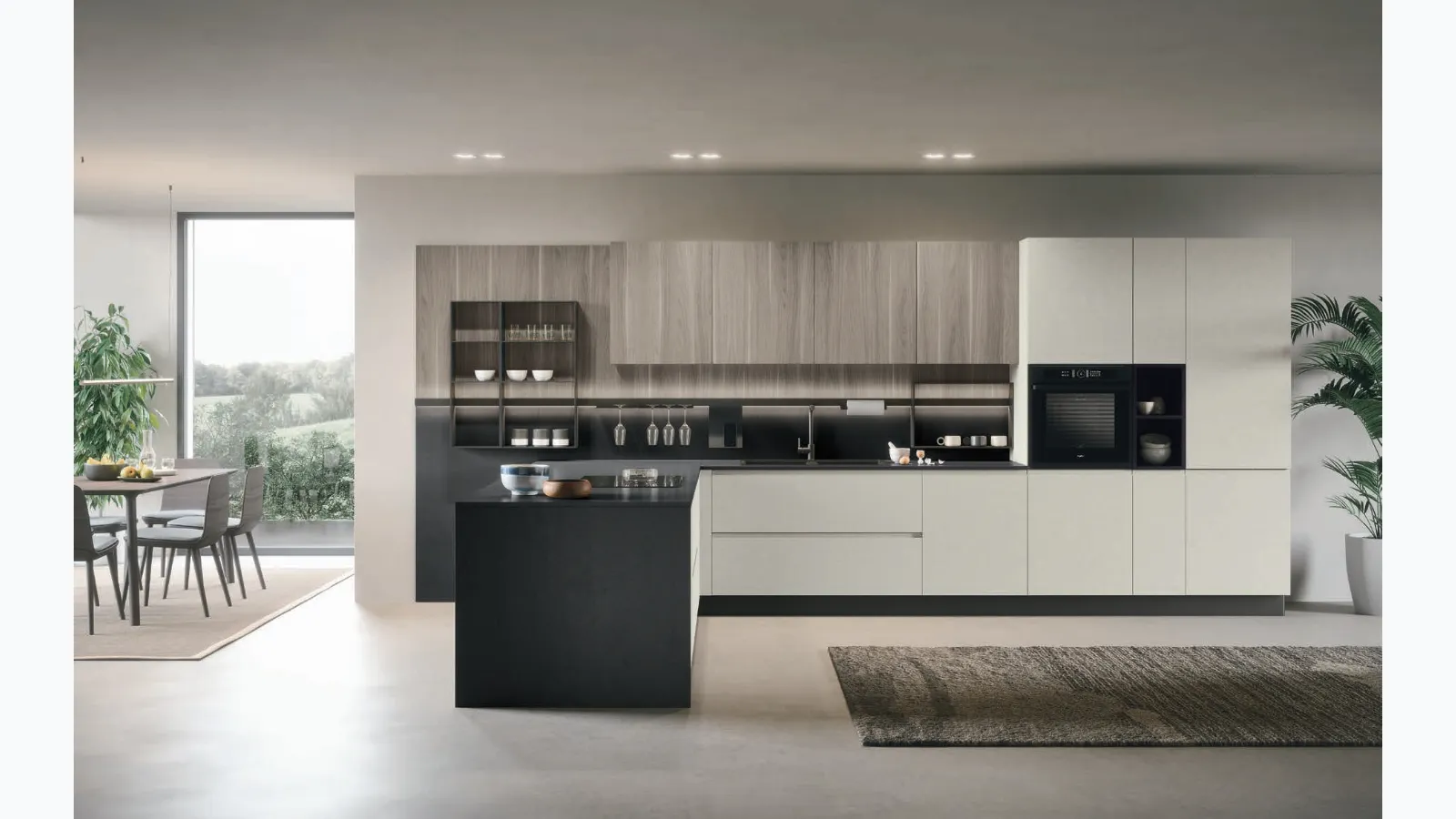 Cucina Moderna con penisola Joy 02 di Forma Cucine