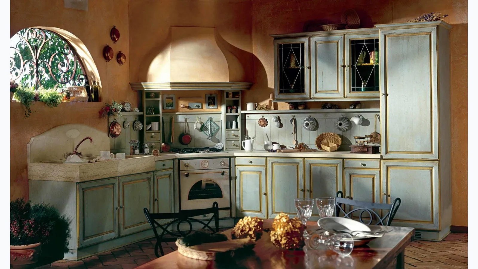 Cucina Shabby Chic angolare Granduca di Marchi