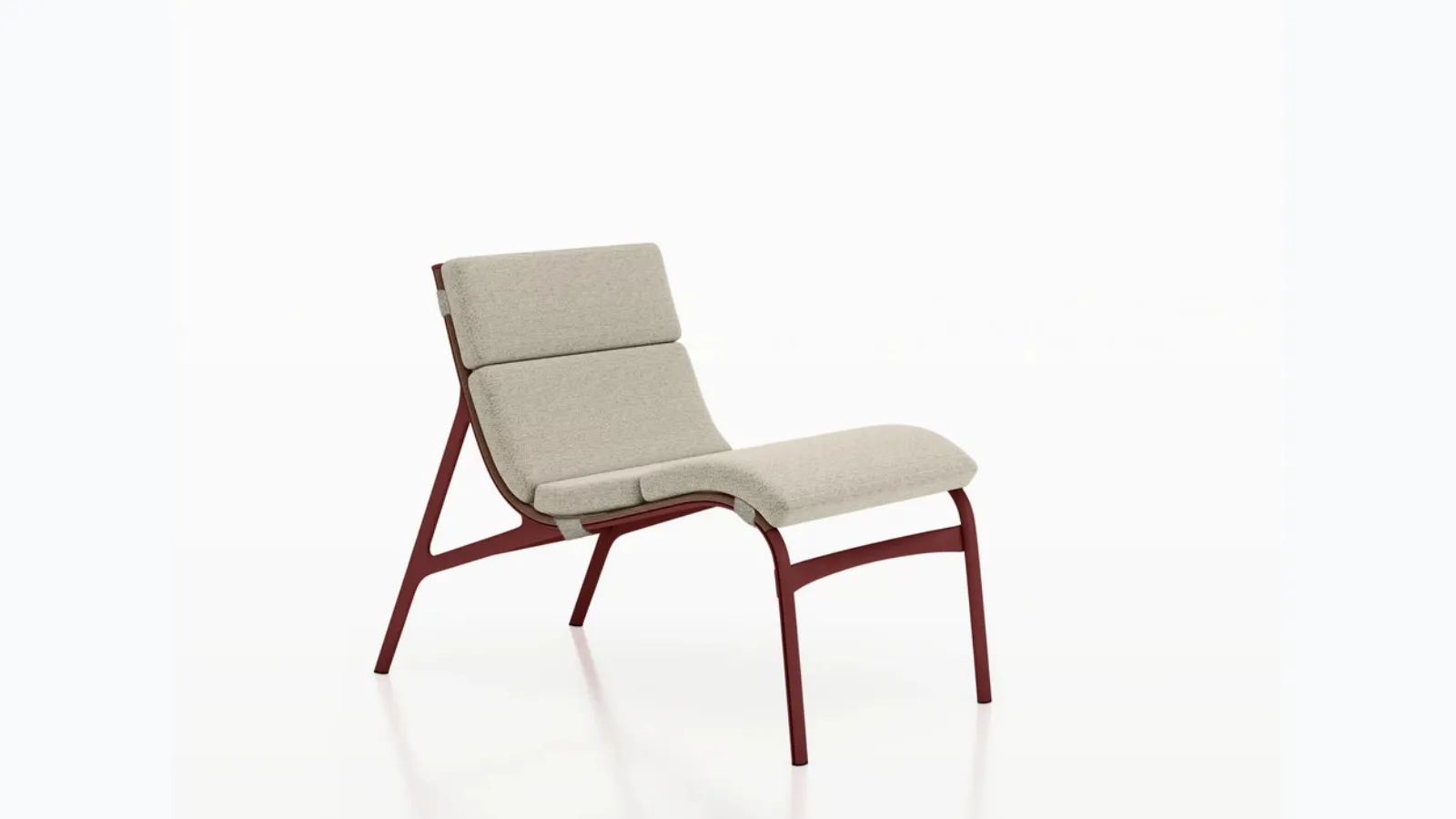 Poltroncina in metallo con cuscino in tessuto imbottito Armframe Soft Outdoor di Alias