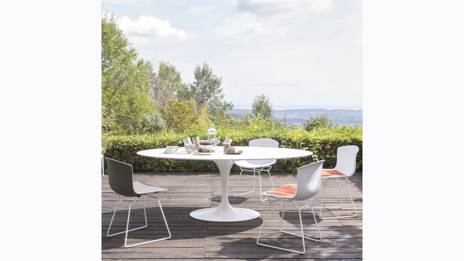 Sedia da giardino Bertoia Plastic Side Chair di Knoll