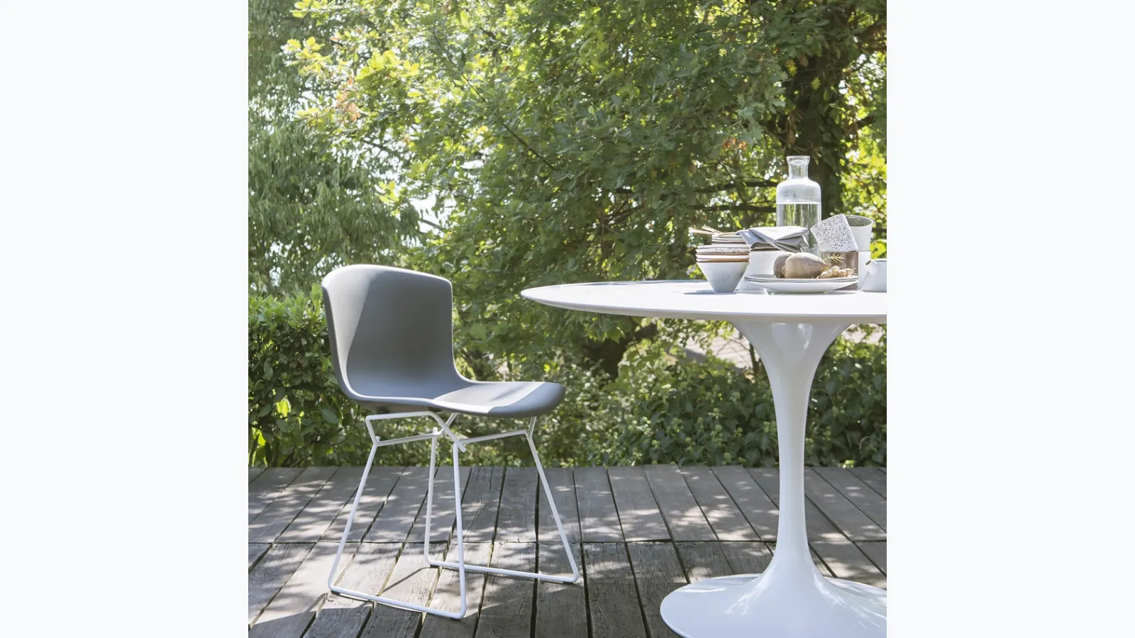 Sedia da giardino Bertoia Plastic Side Chair di Knoll