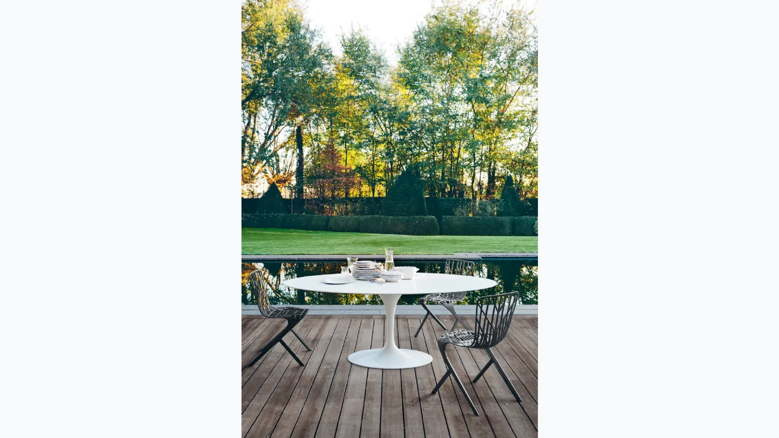 Sedia da giardino Washington Skeleton Side Chair di Knoll