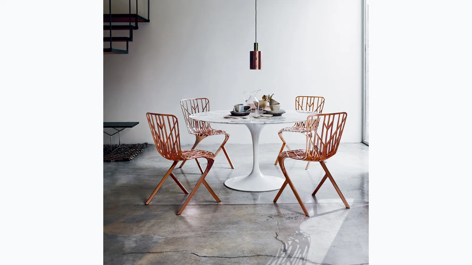 Sedia da giardino Washington Skeleton Side Chair di Knoll